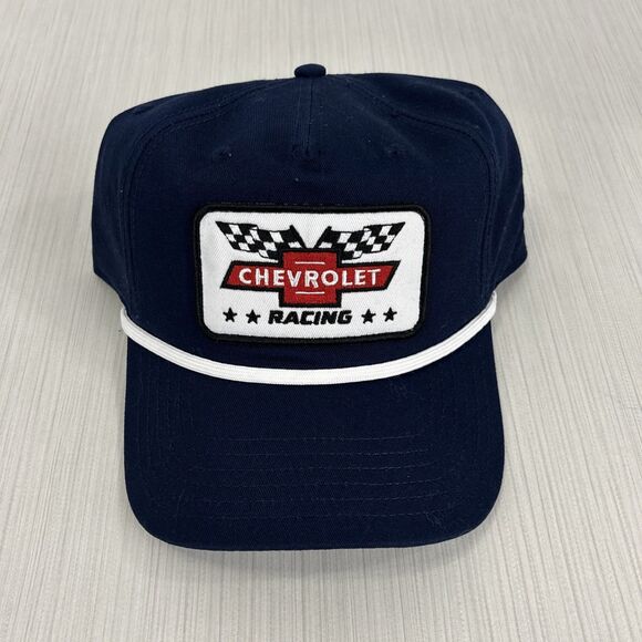 NEW! CHEVROLET RACING Officially Licensed Blue Rope Patch Snapbak Hat - Picture 1 of 6